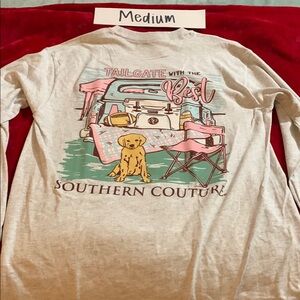 2/$25 Gray Long Sleeve Tee with Graphic Design